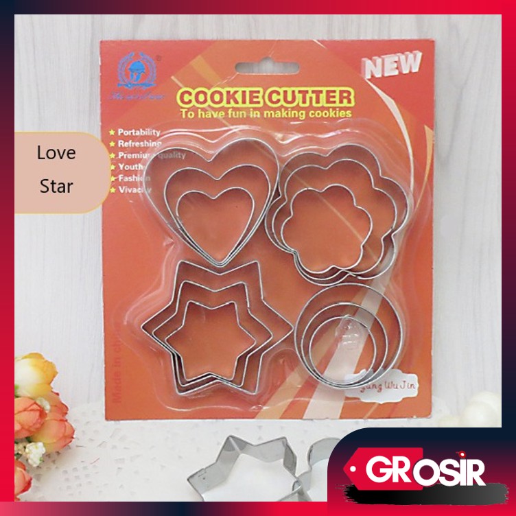 Grosir - H685 Cetakan Kue 12 in 1 / Cookies Cutter 12 in 1