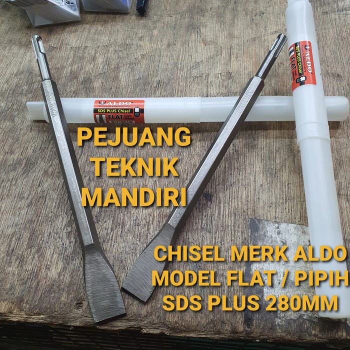 Aldo Mata Bobok Beton Sds Plus Flat Pipih / Mata Chisel Sds Plus Flat
