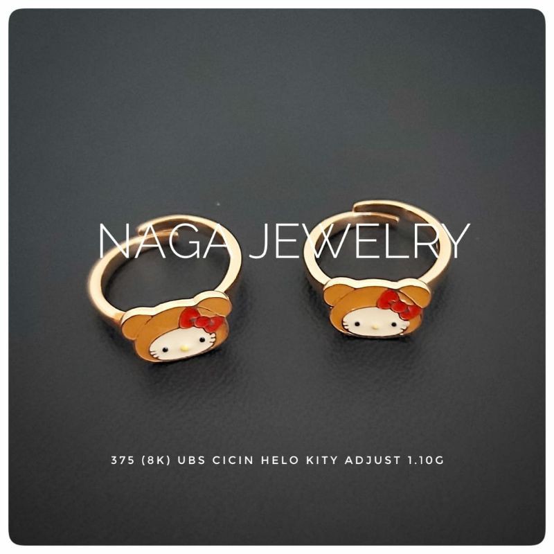 CINCIN HELLOKITTY ANAK CAT EMAS 375-ADJUST
