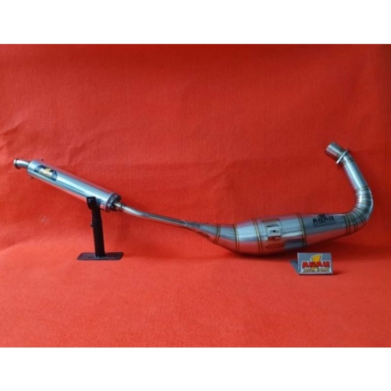 knalpot ahau stanlis ninja R RR atau SS original standart non kobra gembung 39 leher L knalpot ahau 