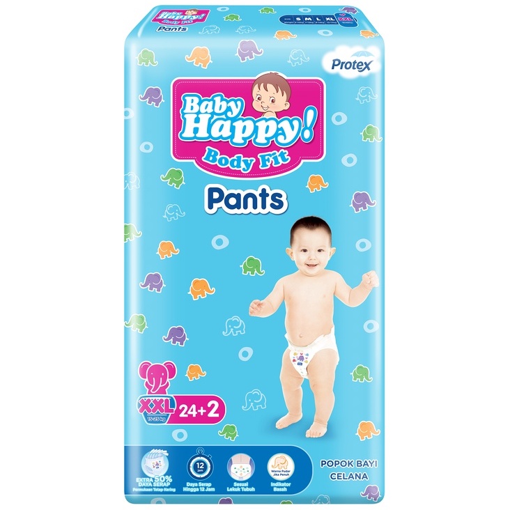 BABY HAPPY FIT PANTS [S40 / L30 / M34 / XL26 / XXL24]-BH XXL24