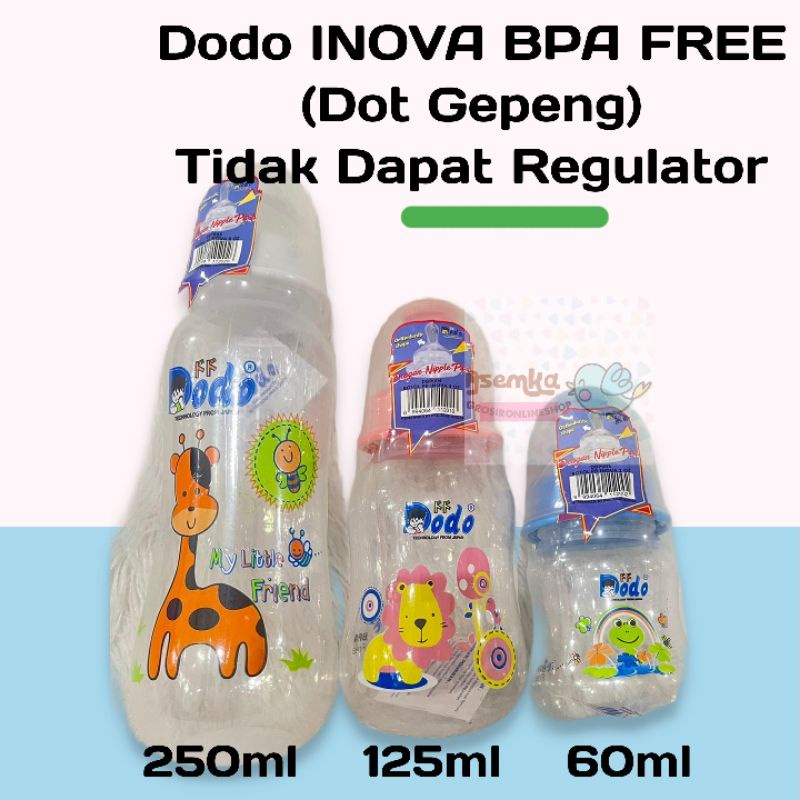 BOTOL SUSU DODO 2oz 60ml, 4oz 120ml, 9oz 250ml / botol susu pp dodo / botol susu bayi dodo