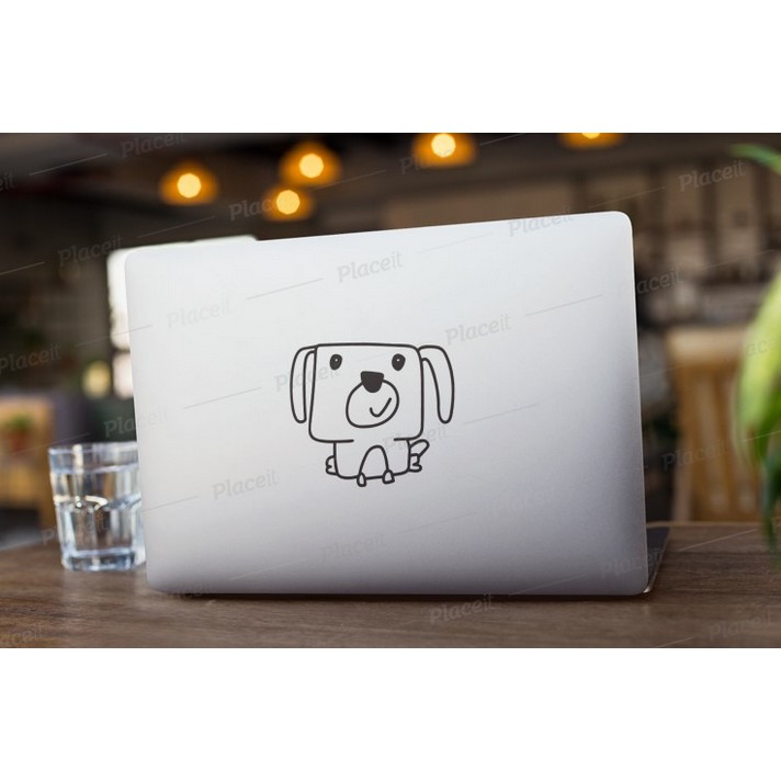 Cutting Sticker Gambar Anjing Dog Doggie Lucu Stiker mobil motor helm