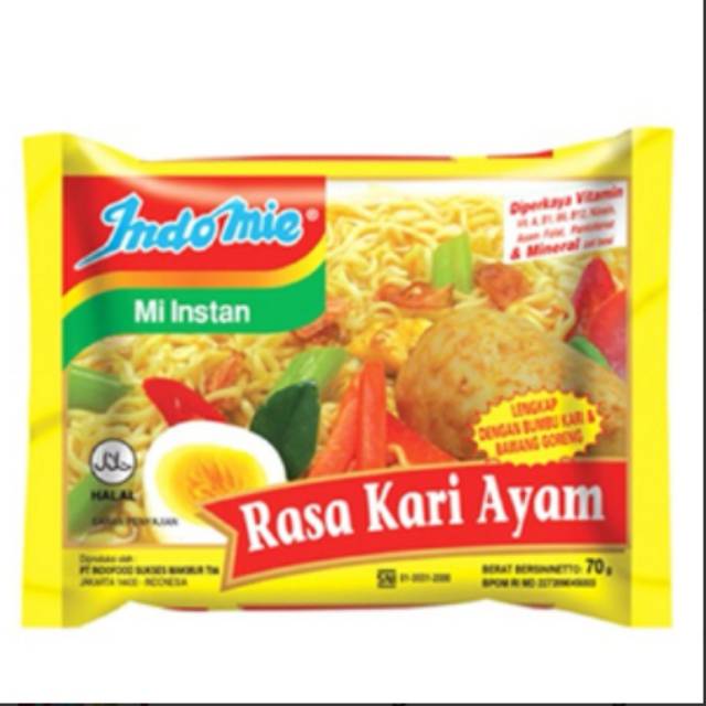 

Indomie Rebus Kari Ayam 72g 1 Dus isi 40 pcs