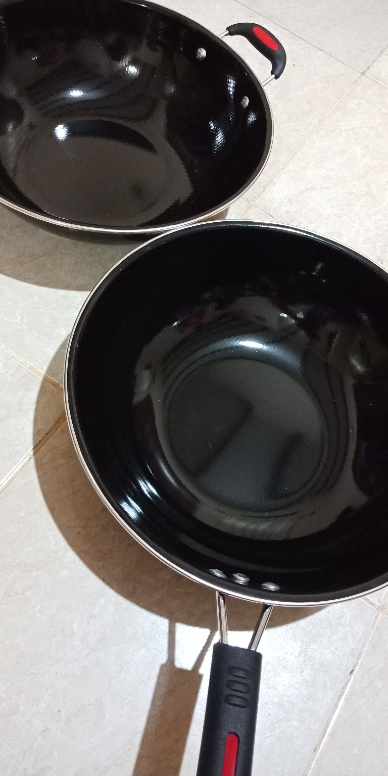 Paket Hemat Wajan Teflon Gagang Merah 32cm  Anti Lengket Alat Masak Yang Aman Digunakan Termurah