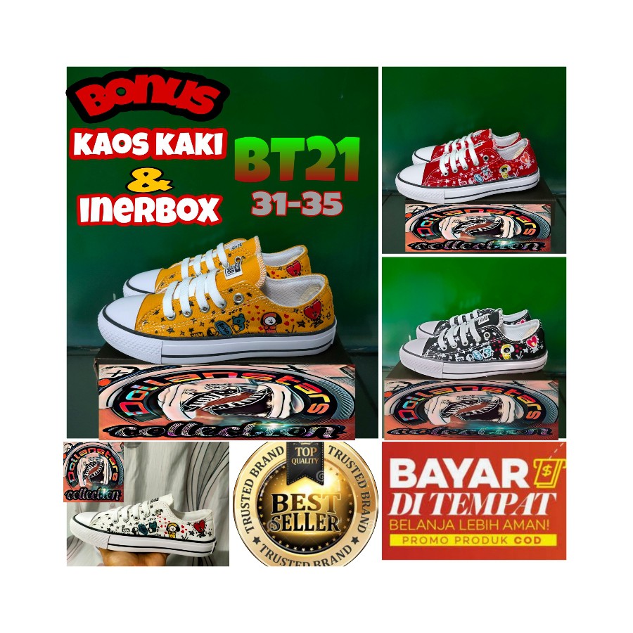 [ READY COD ]  SEPATU ANAK PEREMPUAN TERBARU 2022/SEPATU ANAK LAKI-LAKI SNEAKER TALI UMUR 6-10 TAHUN