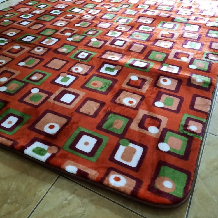 Karpet Bulu Super Lembut FONIX Malaysia Busa Empuk Anti Slip 140x180 Minimalis F105, Rasfur Korea-2