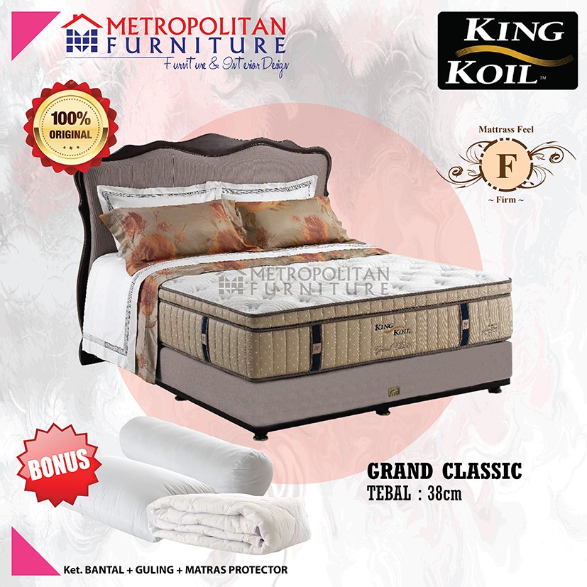 Springbed KING KOIL Grand Classic  FULL SET Kasur Spring bed Matras