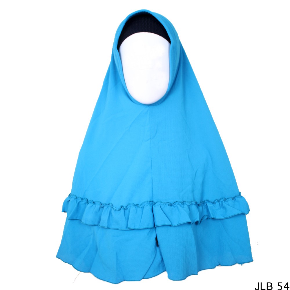 Kerudung Bubble Pop Jumbo Rempel Bubble Pop Biru - JLB 54