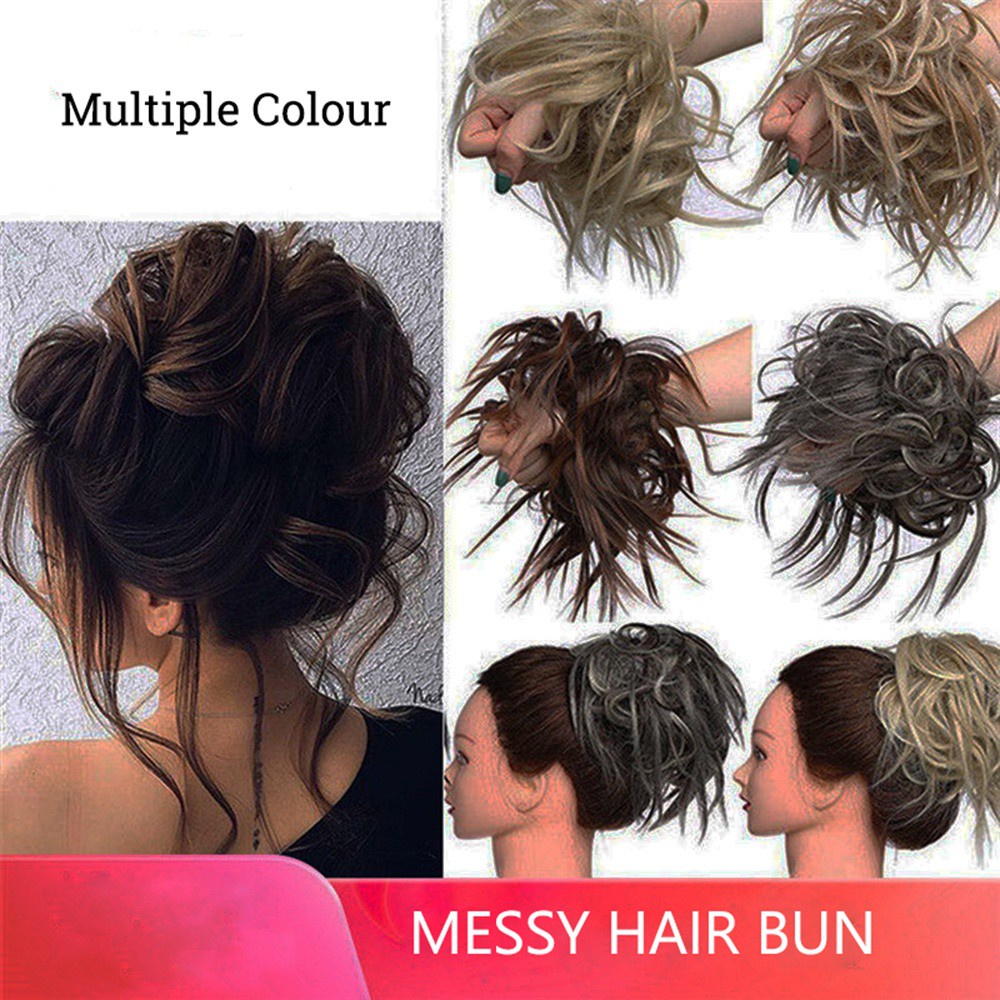 Ikat Rambut Scrunchie Elastis Bahan Serat Alami Untuk Wanita