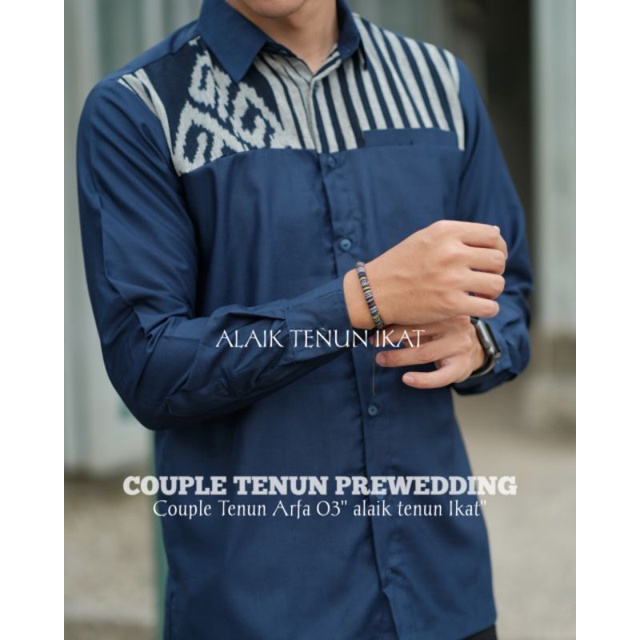 (READY STOCK) COUPLE BAJU TENUN ARFA 03 - KEMEJA TENUN - DRESS TENUN