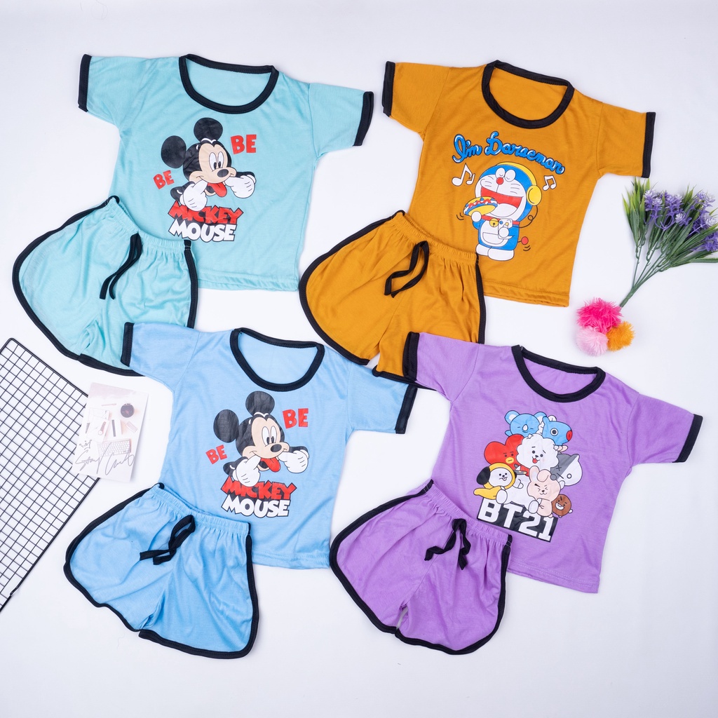 SALE SETELAN PLAYSET CUPA CUP BAJU ANAK KARAKTER / SET ANAK BALITA KARAKTER / SETELAN ANAK UNISEX-1