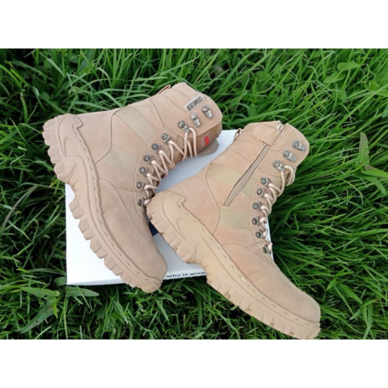 sepatu  pdl tactical 511 cream pol pp kerjalapangan  anti selif