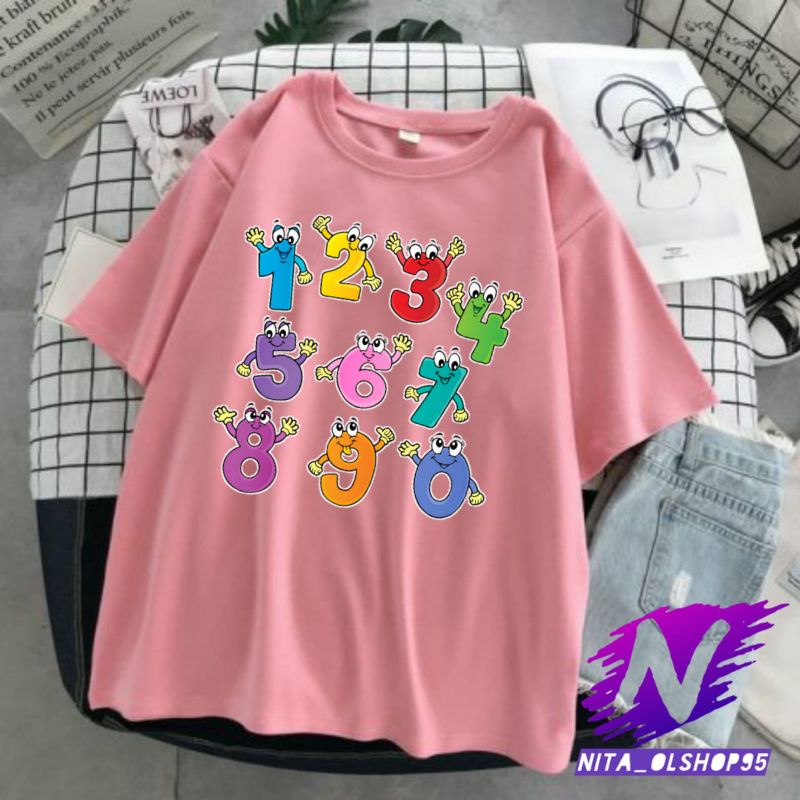 kaos anak number animasi baju number kartun anak free cetak nama