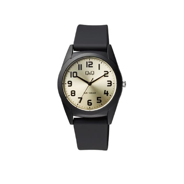 [COD] Jam Tangan Pria Q&Q QQ Analog STRAP Karet Hitam CLASSIC Original KEREN GARANSI KOTAK KADO NEW