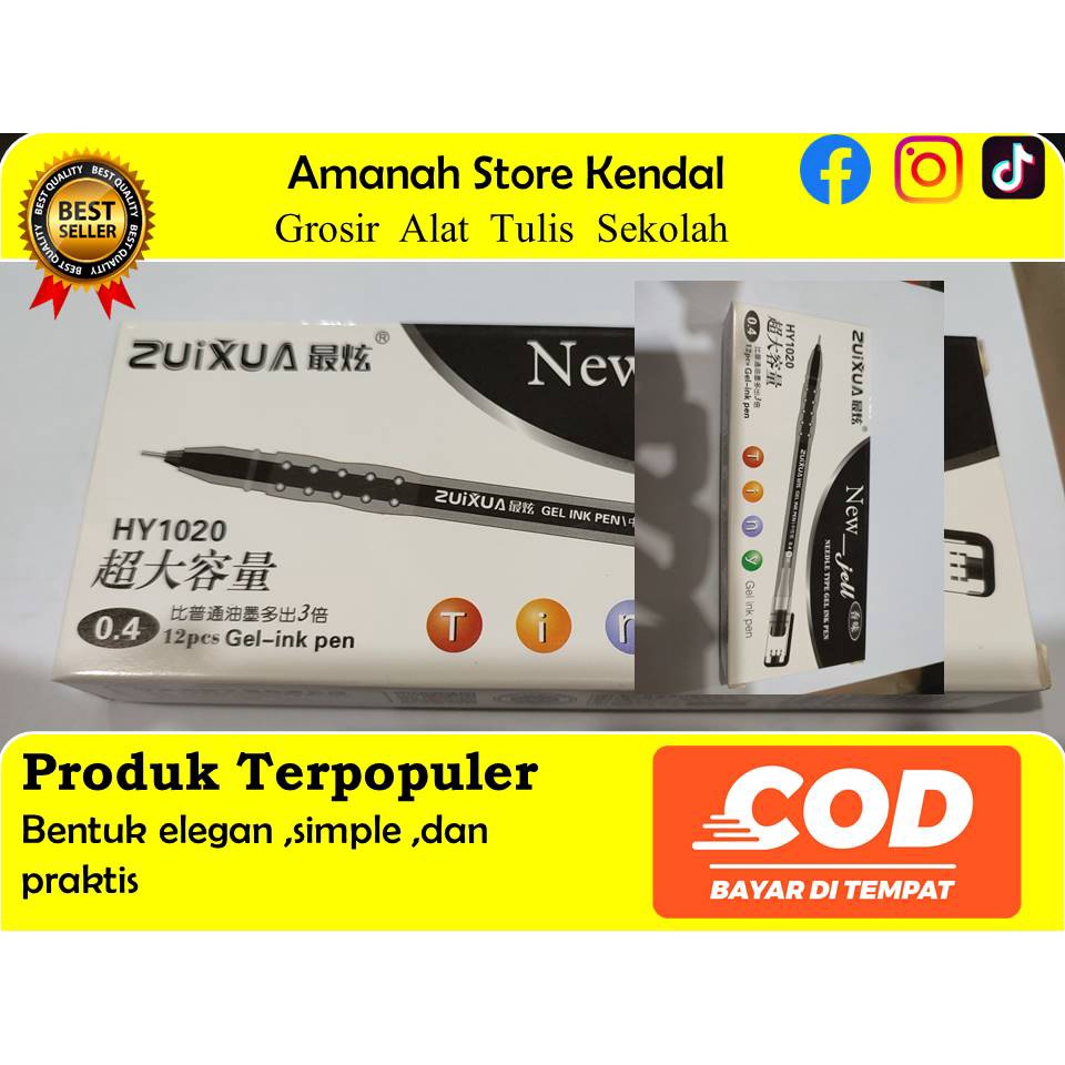 

Pulpen ZUIXUA 0.4 BOLPOIN gel 1 pack xuizua pena ZUIXUA 1 LUSIN