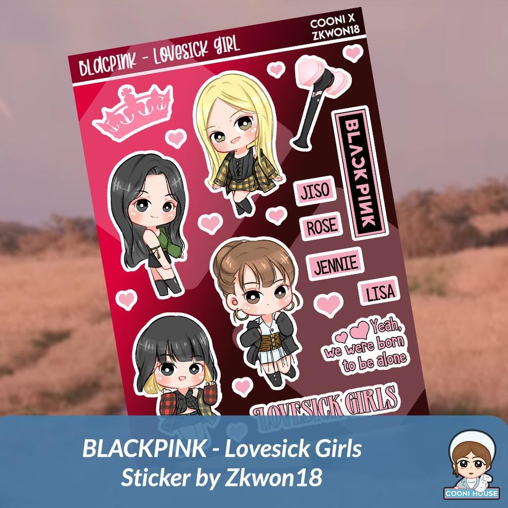 

Grosir BLACKPINK Lovesick Girl Sticker Cut Kpop Cooni x Zkwon18