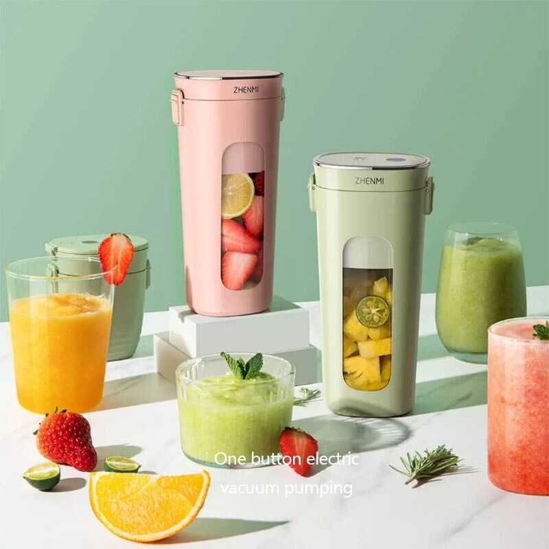 Botol Minum Blender Buah Portable Vacuum Juicer Cup 300ml J1 Zhenmi