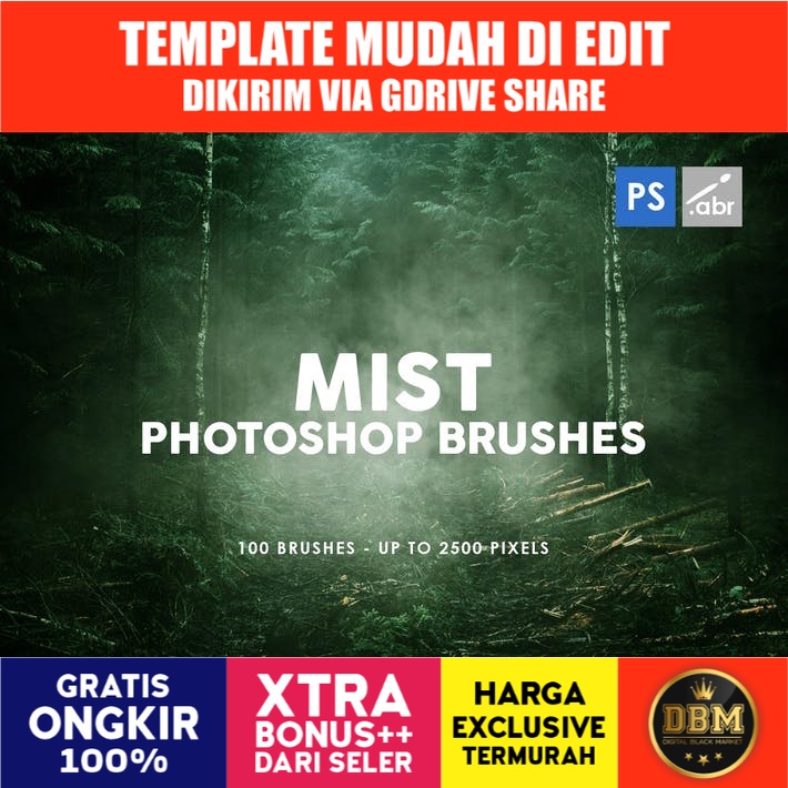 100 Mist - Photoshop Stamp Brushes