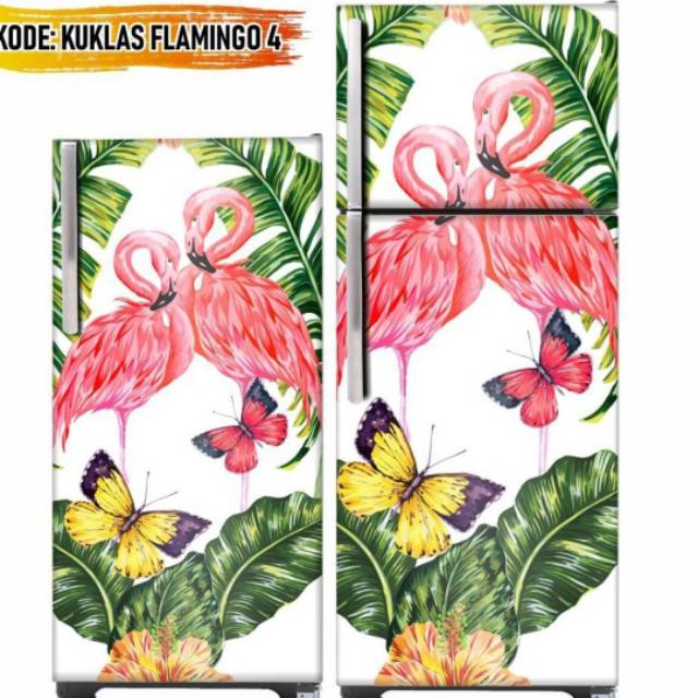 

Stiker kullas motif flamingo