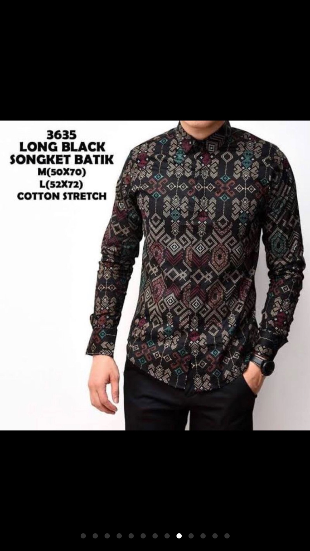 Kemeja Batik Songket Pria Dewasa Lengan Panjang Premium