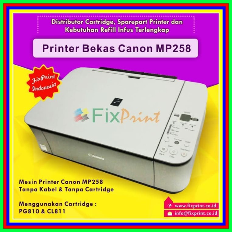 Printer Canon Mp258 Bekas Printer Bekas Canon Mp258 Mp 258 Shopee Indonesia