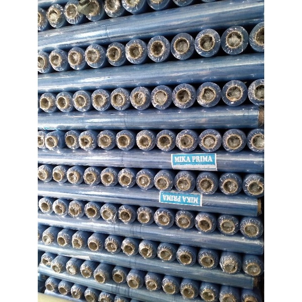 

plastik mika bening lentur roll panjang 35m Lebar 1,37m Tebal 0.10mm