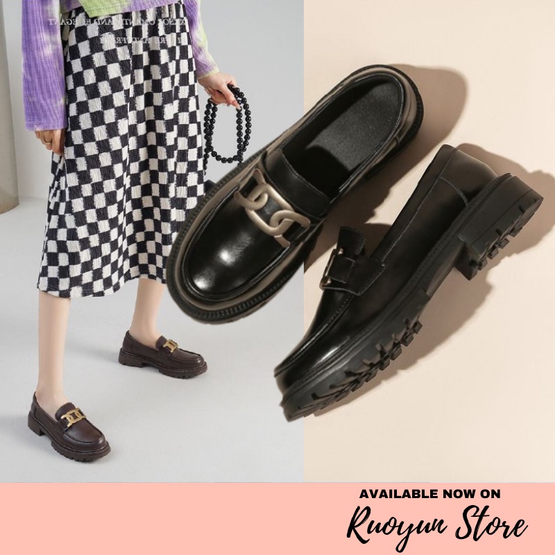 RYX - Chain Bonds Sepatu Slip-On Wanita Casual Sehari Hari - Ori Import