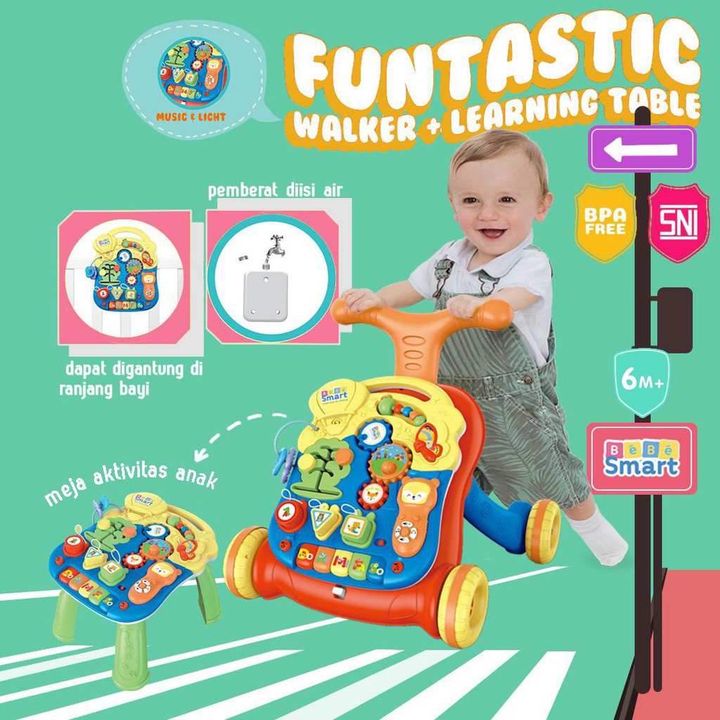 Bebe Smart Funtastic Walker Plus Learning Table