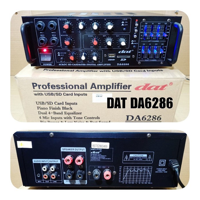 AMPLIFIER POWER MIXER KARAOKE DAT DA6286 BLUETOOTH