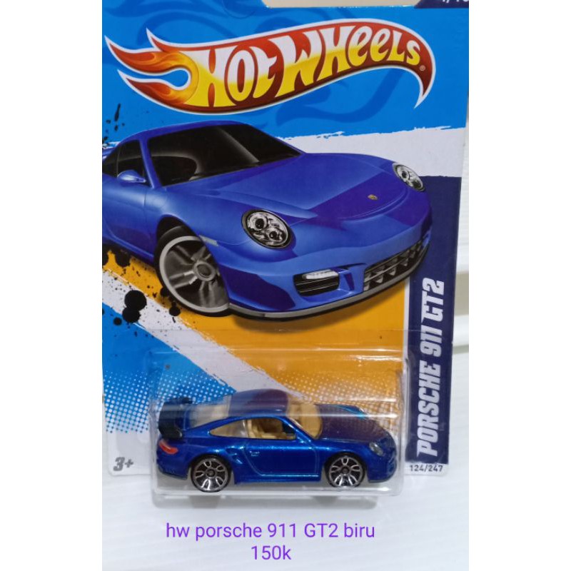 Hotwheel porsche 911 GT2 biru