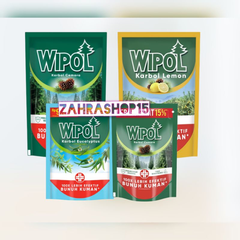 Wipol karbol pembersih lantai 410/ 750 ml