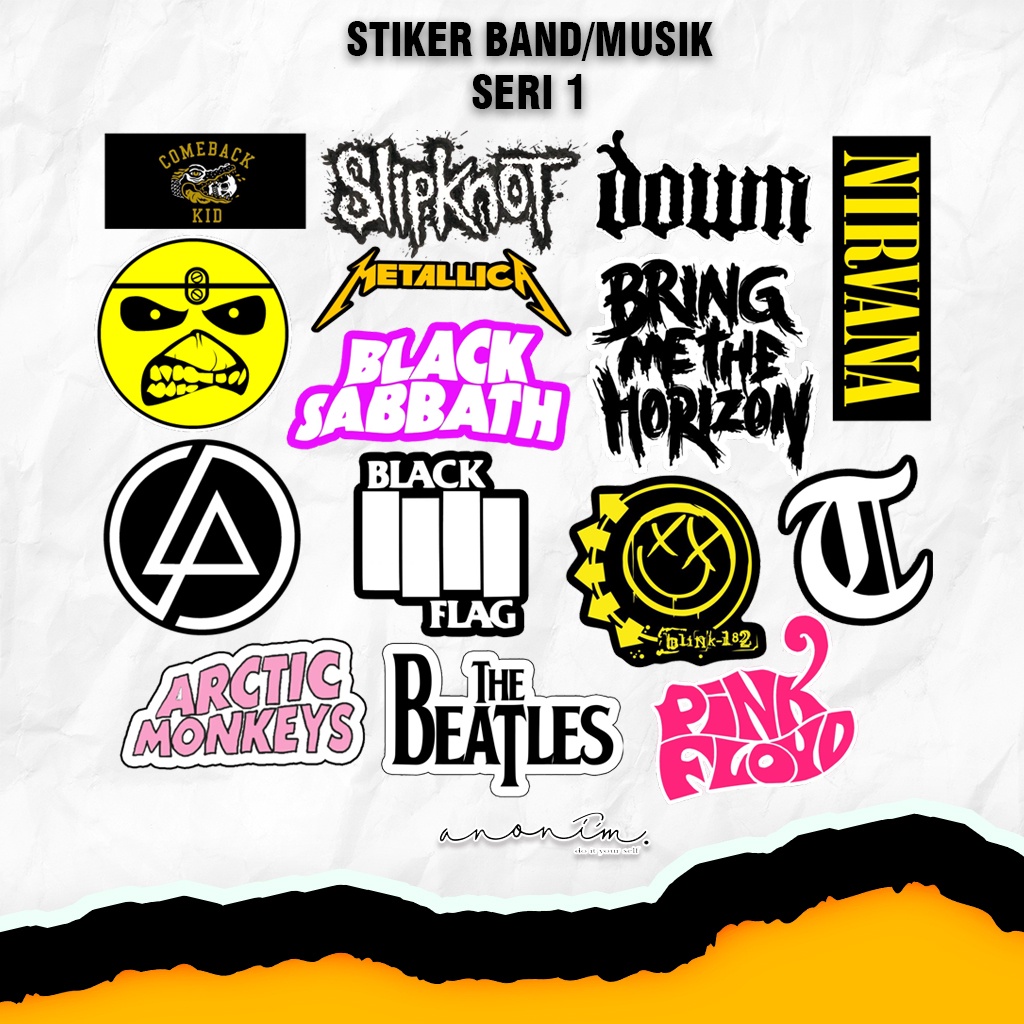 Stiker Band Metal Rock Pop punk Stiker Distro Musik