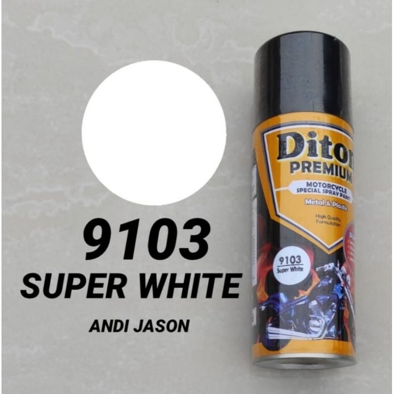 DITON PREMIUM CAT SEMPROT TAHAN BENSIN 400CC 9103 SUPER WHITE