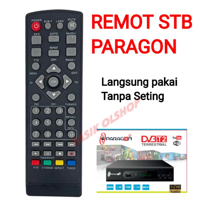 PARAGON REMOT SET TOP BOX DIGITAL PARAGON