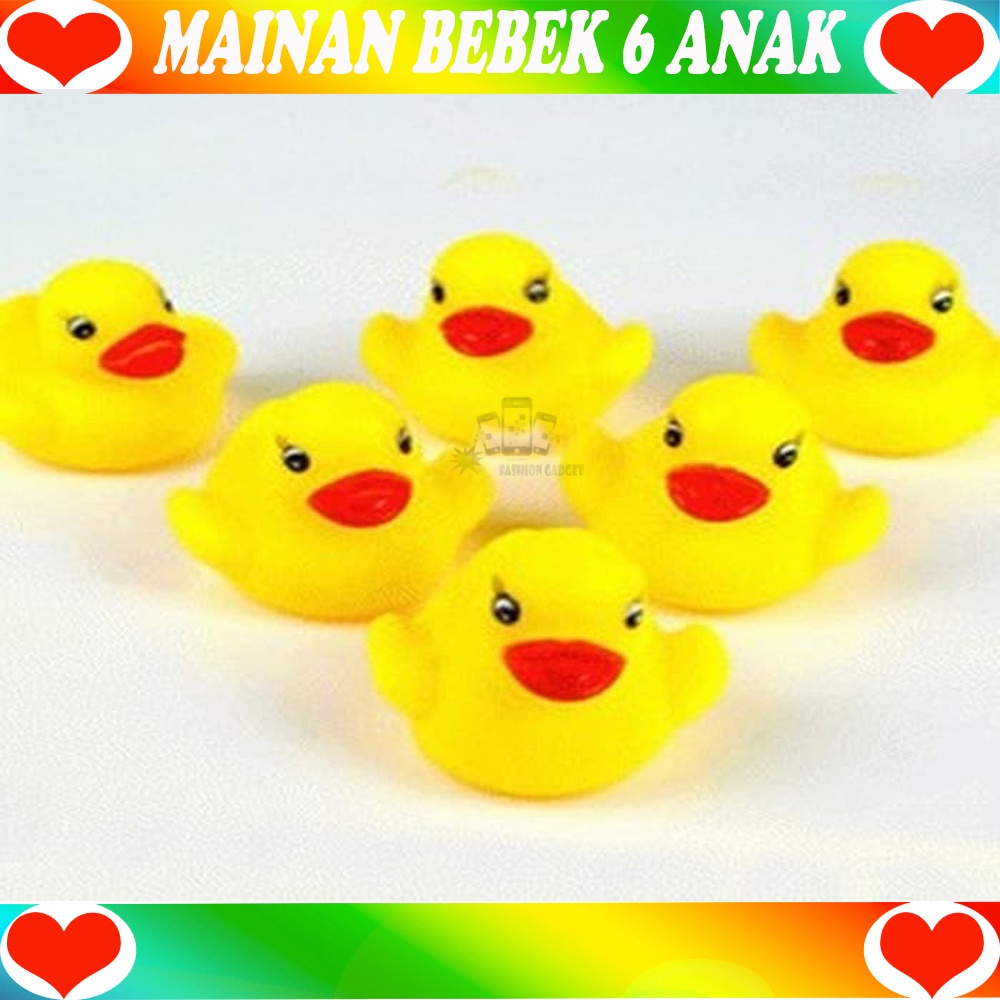 Mainan Bebek Karet Mainan Mandi Bayi &amp; Anak Mainan Bayi Saat Mandi Edukasi Anak Bath Toys 1Induk 3 Anak &amp; 6 Anak