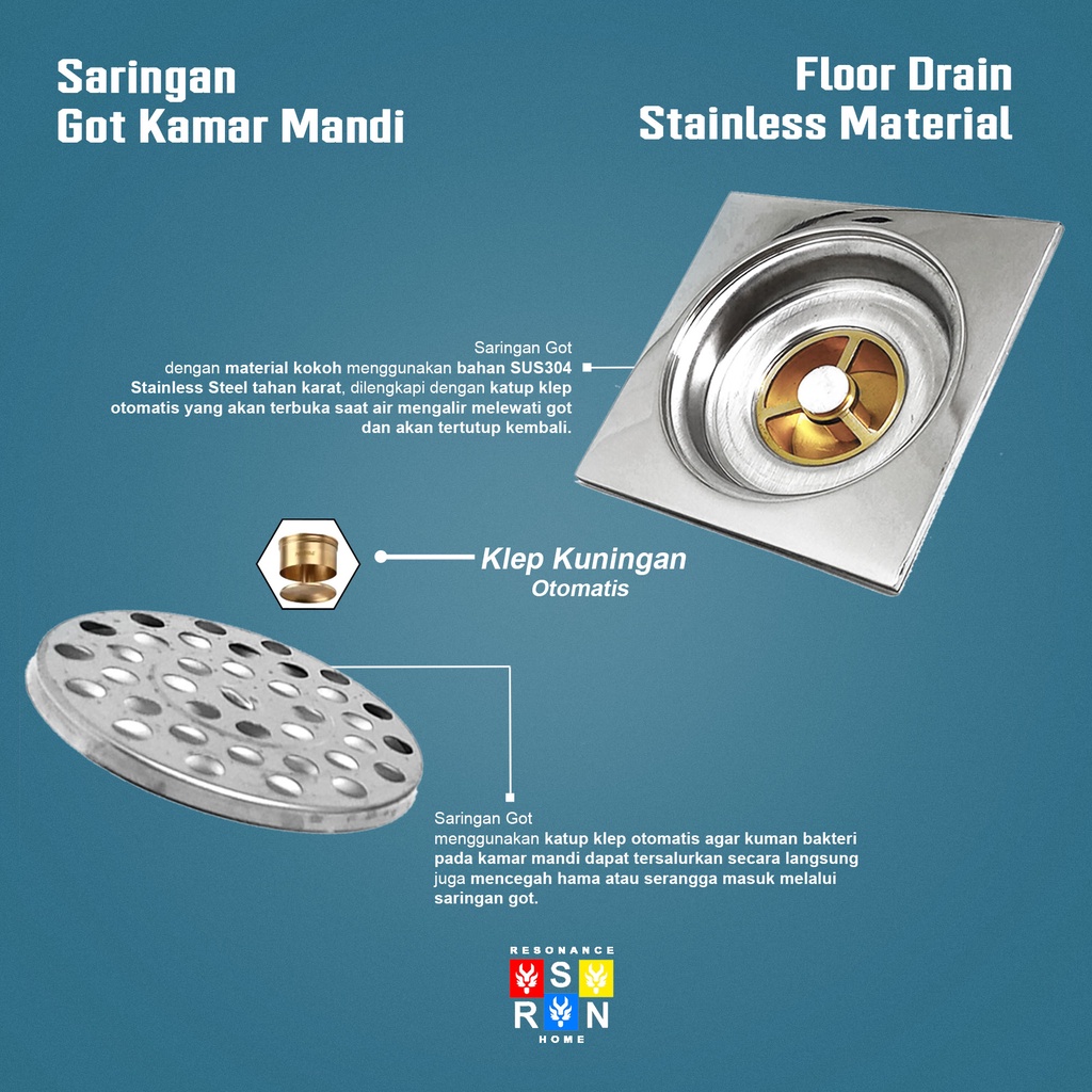 Saringan Got Full Stainless SS304 Tebal Resonance Home