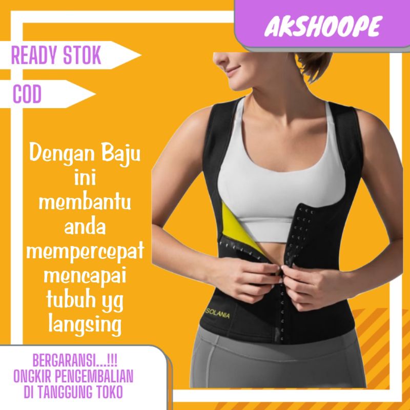 Baju Pembakar Lemak / Baju Olahraga / Korset Cami Cincher Solania