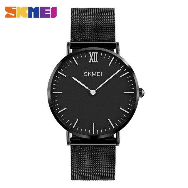 SKMEI Jam Tangan Analog Pria Stainless Steel - 1181C - Black/Black