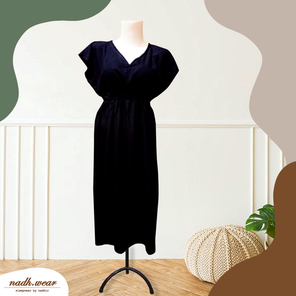 DASTER PENDEK KARET POLOS DRESS KATUN RAYON DASTER BALI MANOHARA