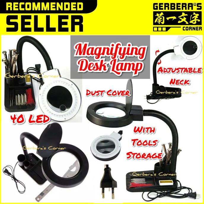

Office & Stationery | Alat Tulis | Magnifying Desk Lamp 40 Led Working Lamp + Magnifier Magnifier Lamp | Best Seller