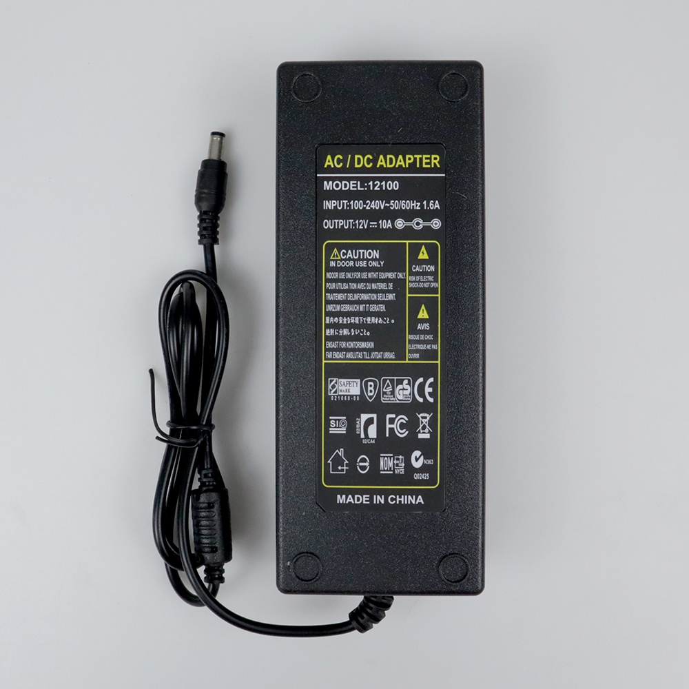 Adaptor LED Strip Monitor Power DC 12V 10A 12100