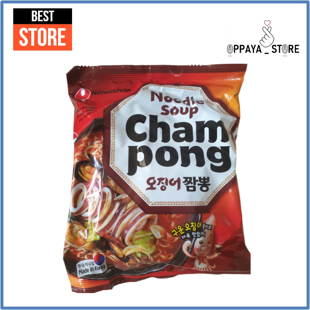 Champong Ramen 124 Gr Nongshim Rasa Seafood Cumi Dari Korea Langsung ...