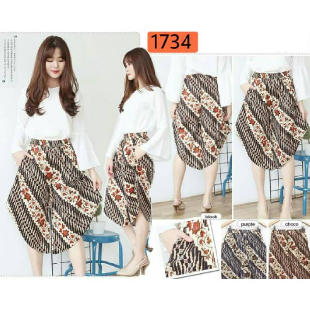 Celana kulot batik modern