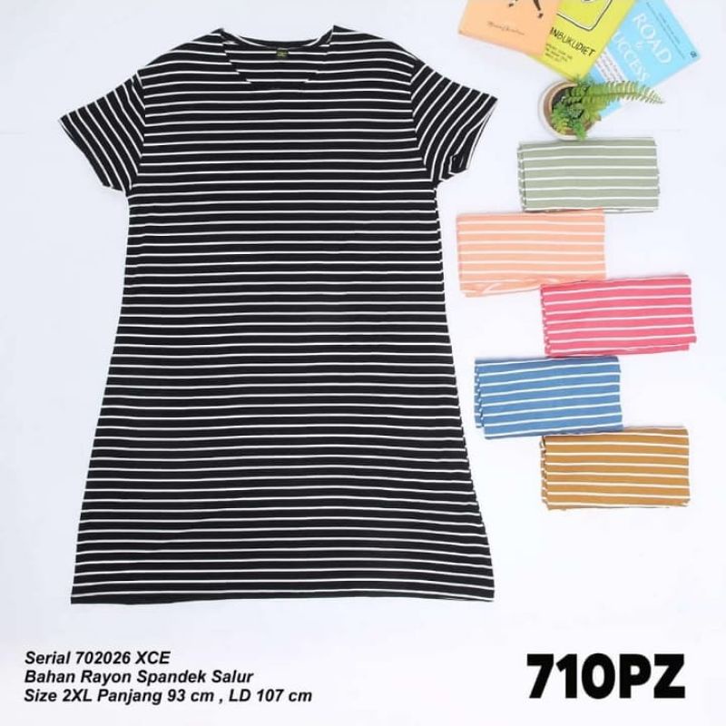 Mini Dress - Tunik - Kaos Lemone Spandex Lengan Pendek