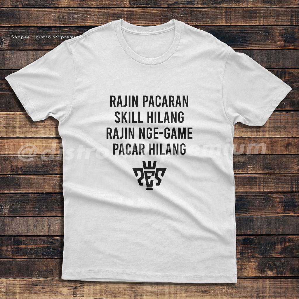 Kaos Distro Memes Pacaran vs Games Quote Unisex