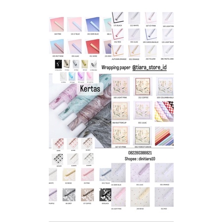 

segala macam wrapping paper cellophane konfirmasi lewat chat