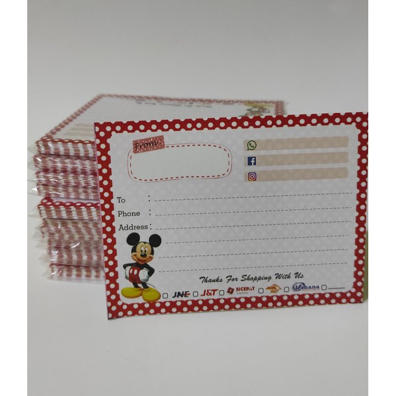 

Label pengiriman olshop KERTAS HVS mickey mouse