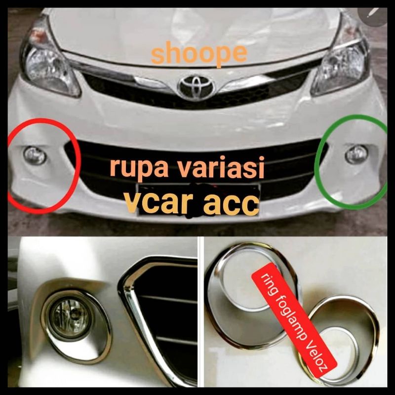 ring cover foglamp toyota veloz 2012 2013 2014 velos model bulat crome chrome tempel