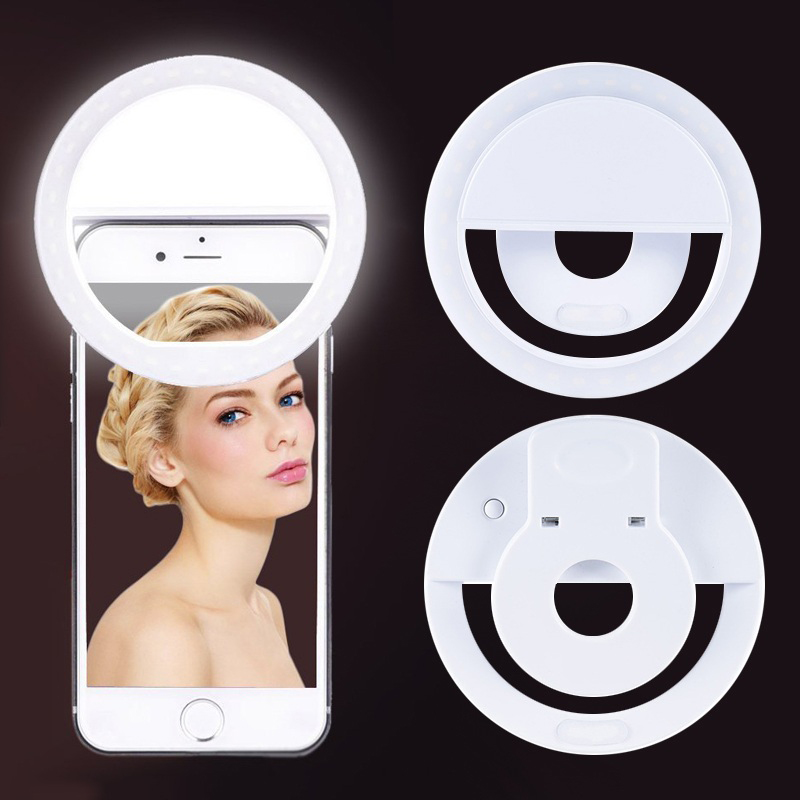 Lampu Selfie Ring Led Dengan Charger Usb Untuk Iphone